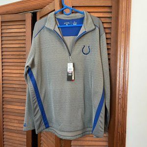 NFL Team apparel  Antigua Indianapolis Colts Zip Up LS Pullover Size XL